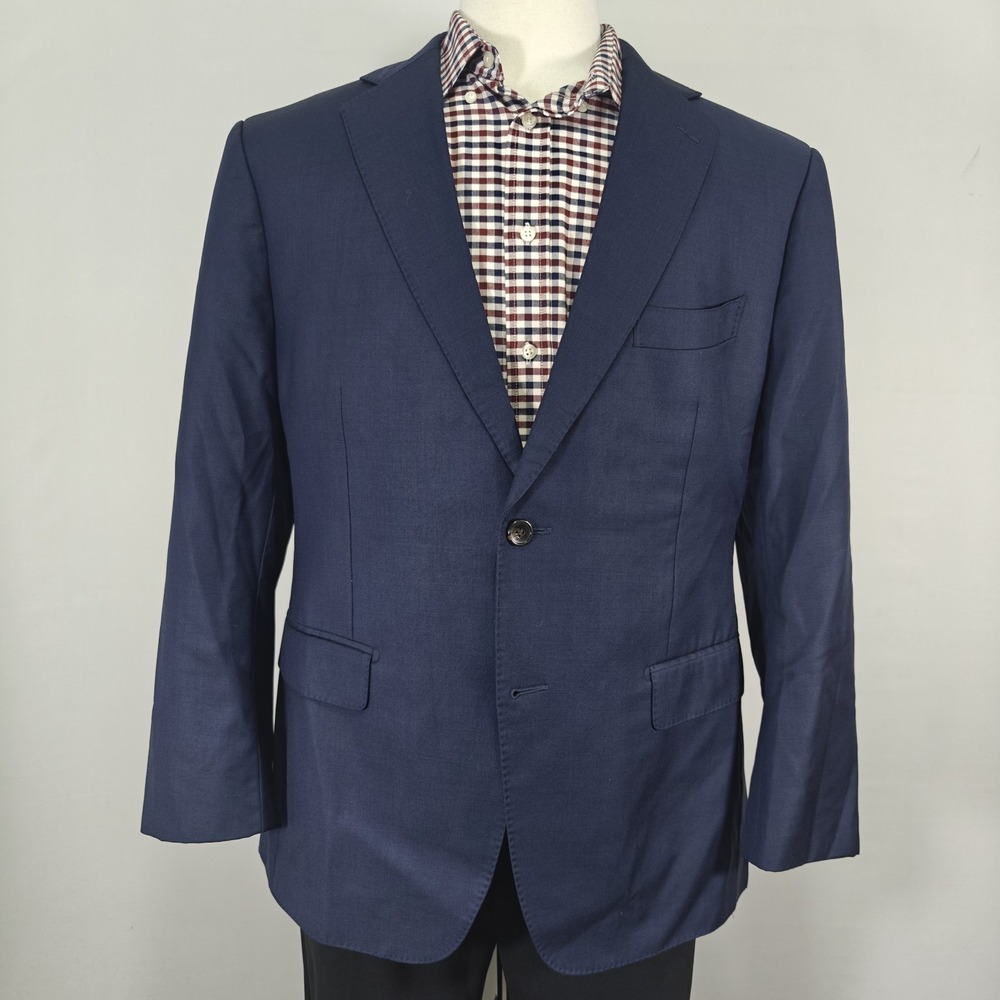 Suitsupply Men's Sport Coat Blazer Two Button Navy Vitale Wool Surgeon 46S